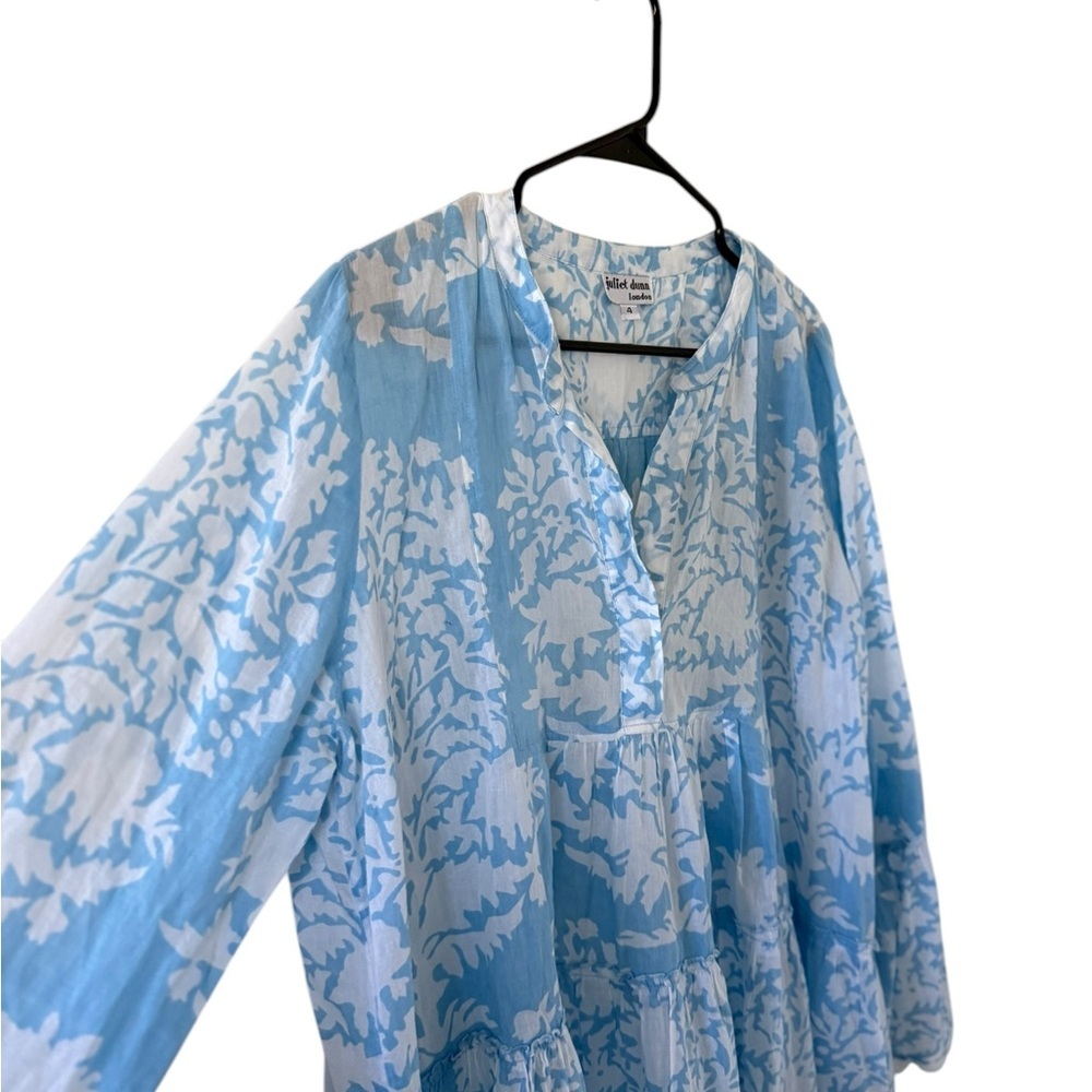 Tuckernuck JULIET DUNN Pastel Blue Palladio Flared Sleeve Dress - Picture 7 of 9